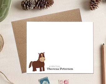 Personalized Horse Note Cards - Equestrian Stationery - Gifts for Horse Lovers