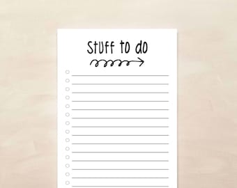 Stuff To Do List Notepad