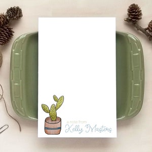 Personalized Notepad - Cactus Notepad - Personalized Cactus Stationery