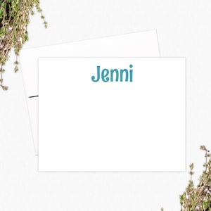 Personalized Flat Note Cards for Her - Stationery Gifts for Teens