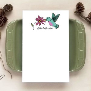 Hummingbird Notepad for Her -  Personalized Notepads - Stationery Gifts for Women