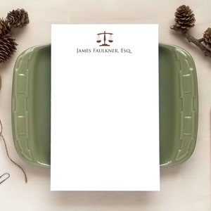 Justice Notepad for Lawyers Personalized Notepads Law Stationery Gifts image 1