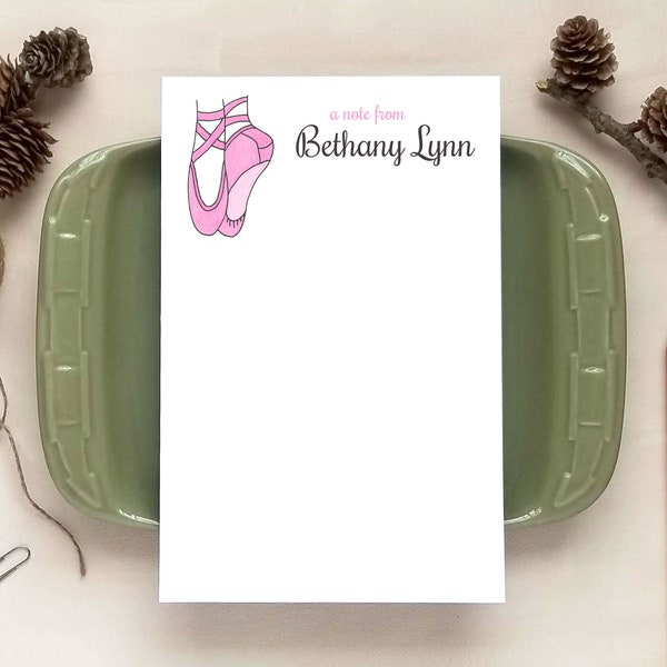 Ballet Notepad for Kids - Personalized Notepads - Gifts for Dancers - Dance Gift