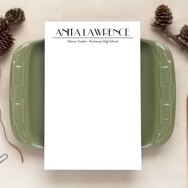 Custom Large Notepad Etsy