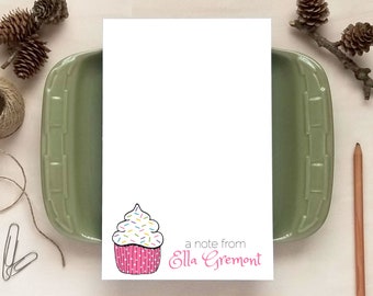 Personalized Notepad - Cupcake Notepad - Personalized Notepads For Kids - Stationery Gifts for Children