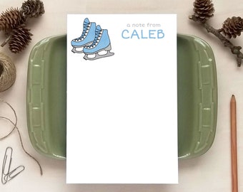 Personalized Notepad - Ice Skates Notepad - Ice Skating Gift