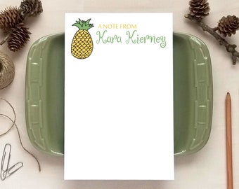 Personalized Notepad - Pineapple Notepad for Kids - Tropical Notepads - Stationery Gifts for Children