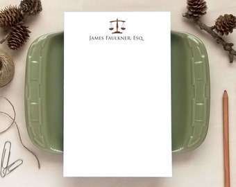 Justice Notepad for Lawyers - Personalized Notepads - Law Stationery Gifts
