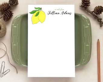 Personalized Notepad - Lemon Notepad for Her - Personalized Stationery Gifts