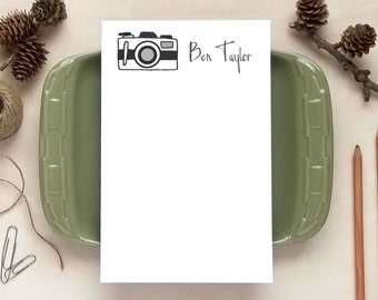 Personalized Camera Notepad - Retro Camera Stationery - Gifts for Photographers - Photography Gift