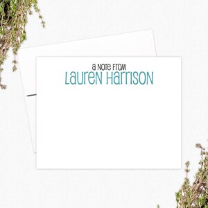 Printable Personalized Flat Note Cards for Women - Thank You Cards - Print at Home PDF