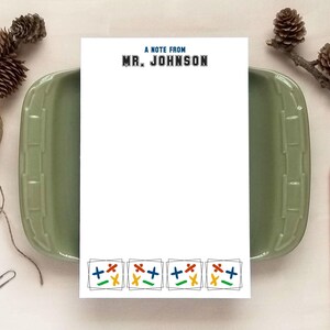 Math Notepad - Stationery Gift for Mathematics Teachers - Personalized Notepad