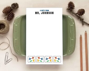 Teacher Gift - Math Teacher Notepad - Personalized Stationery Gifts for Teachers