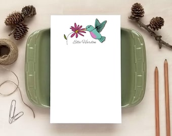 Hummingbird Notepad for Her - Personalized Notepads - Stationery Gifts for Women