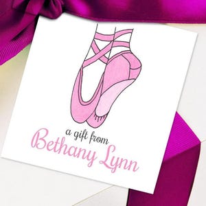 Ballet Gift Tags Printable Enclosure Card Personalized Tag Dance MINI Cards Favor Tags PDF Instant Download