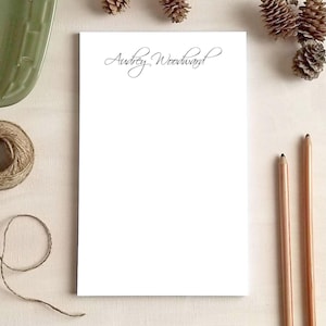 Personalized Notepad - Script Notepad: Custom Stationery Gift for Her
