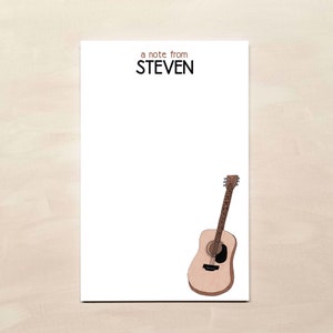Personalized Notepad Guitar Notepad Gifts for Musicians Guitar Gift image 2
