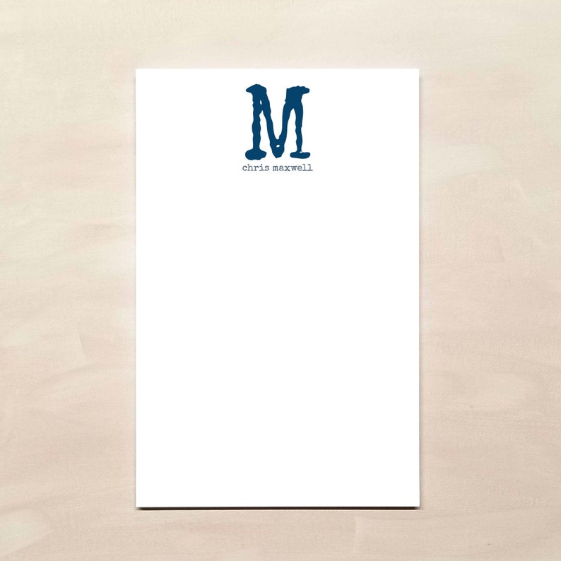 Monogram Notepad Personalized Notepad Stationery Gift Gift for Boss image 2