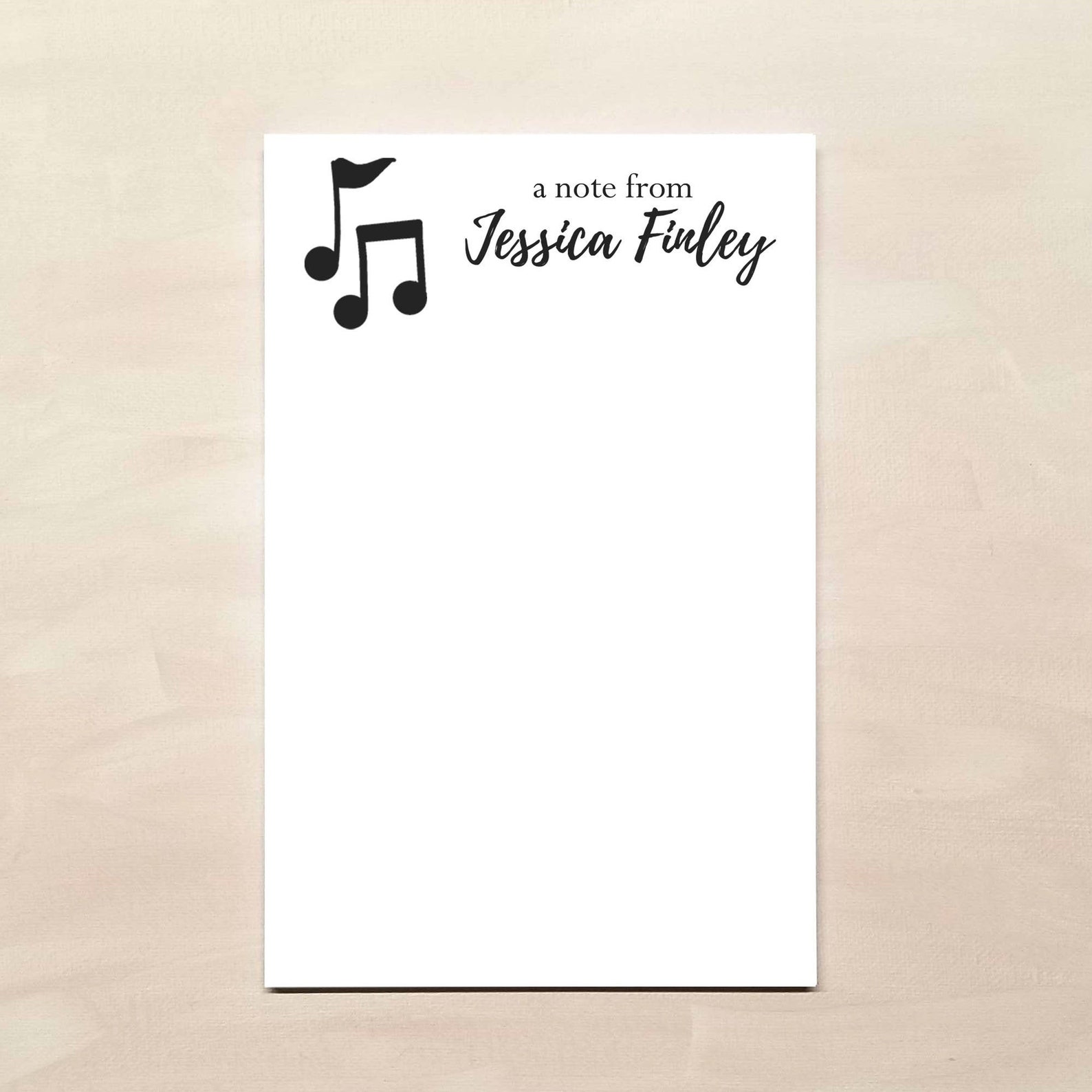 Personalized Notepad Music Notes Notepad Gifts for for Etsy
