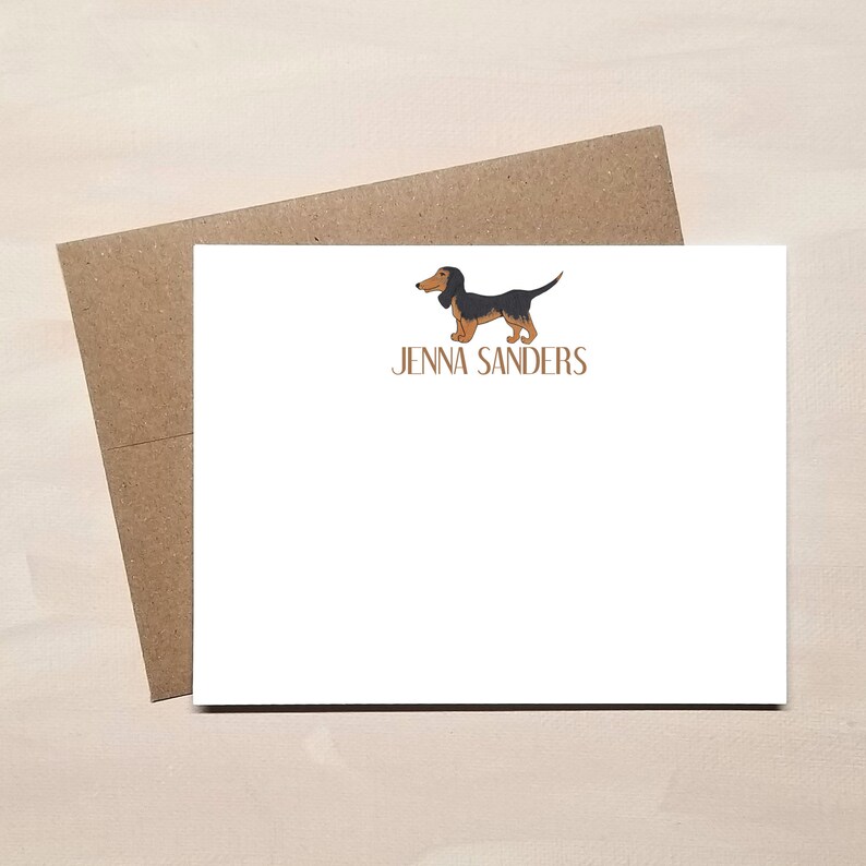 Personalized Stationery Dachshund Dog Custom Notepad & Note Etsy