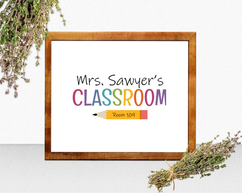 Personalized Classroom Sign Pencil Classroom Welcome Signs Etsy