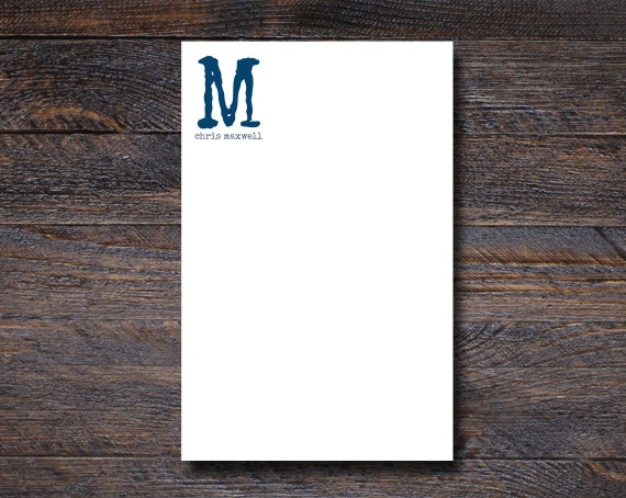 Custom Monogram Notepad for Men