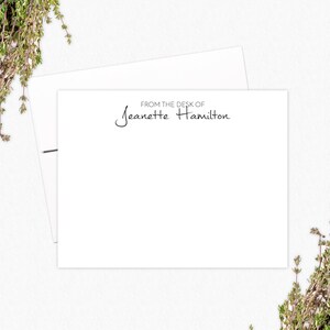 Printable Professional Flat Stationery - Personalized Note Card Set - Custom Gifts for Women - Print at Home PDF