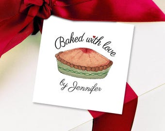 Cherry Pie Gift Tags: Bakery Enclosure Cards