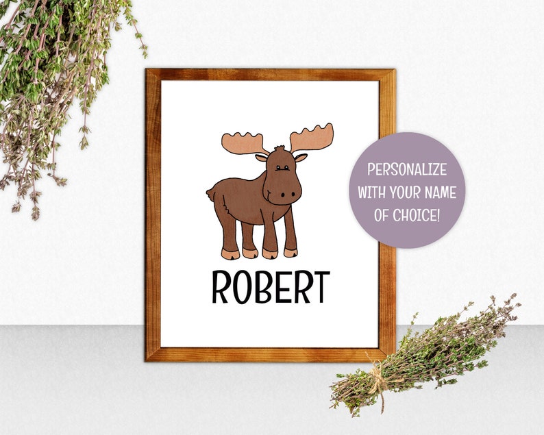 Personalized Moose Wall Art Personalized Moose Wall Art