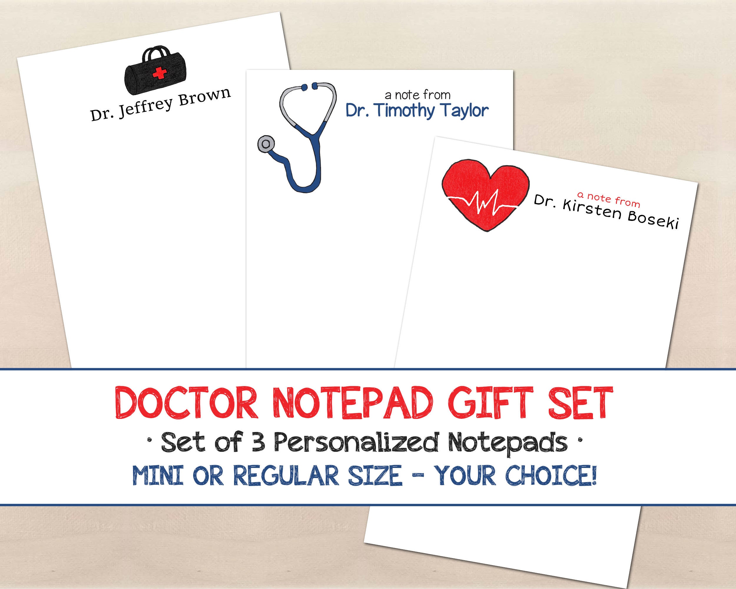 Doctor Notepad Gift Set Medical Collection Personalized Etsy