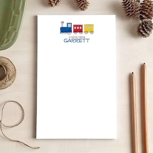 Train Notepad - Gift for Kids - Personalized Notepad