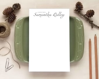 Personalized Notepad - Elegant Script Stationery for Her