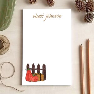 Pumpkin Patch Notepad - Fall Back to School Gift for Teachers - Personalized Notepad