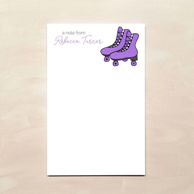 Personalized Notepad Roller Skates Notepad for Kids Etsy