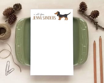 Dachshund Dog Stationery Gifts for Kids - Personalized Notepad