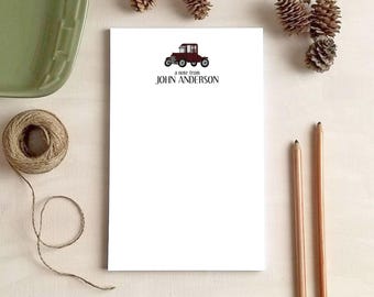 Personalized Notepad - Antique Car Notepad - Stationery Gift for Car Lovers - Old Car Gifts