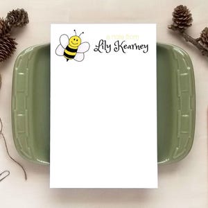 Bee Notepad - Personalized Notepad - Custom Stationery Gift for Beekeepers - Bumblebee Gifts