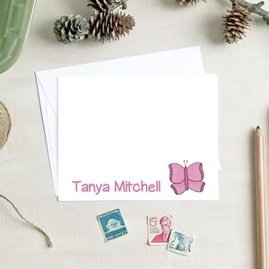 Personalized Note Cards - Butterfly Stationery Gifts for Girls - Etsy
