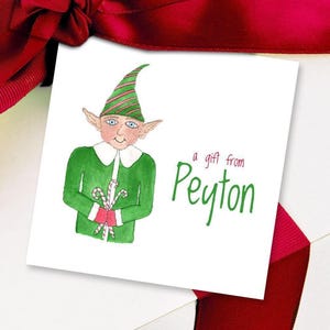 Christmas Elf Tags - Printable Elf Gift Tags - Holiday Gift Tags - Personalized Elf Themed Tags - Christmas Tags - Holiday Party Tags
