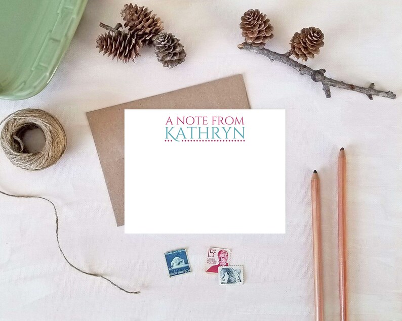 Personalized Note Card Set Custom Note Cards Stationery Etsy