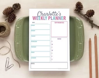 Personalized Weekly Planner Notepad - Household To Do List