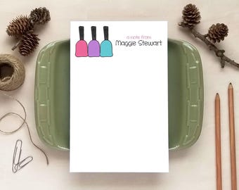 Personalized Nail Polish Notepad - Stationery Gift for Nail Technician or Beautician
