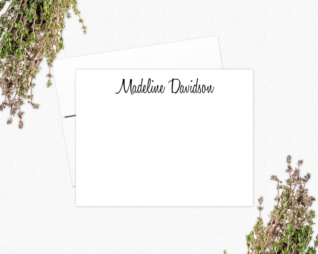 Personalized Flat Note Card Set - Custom Stationery Gifts for Women - Etsy