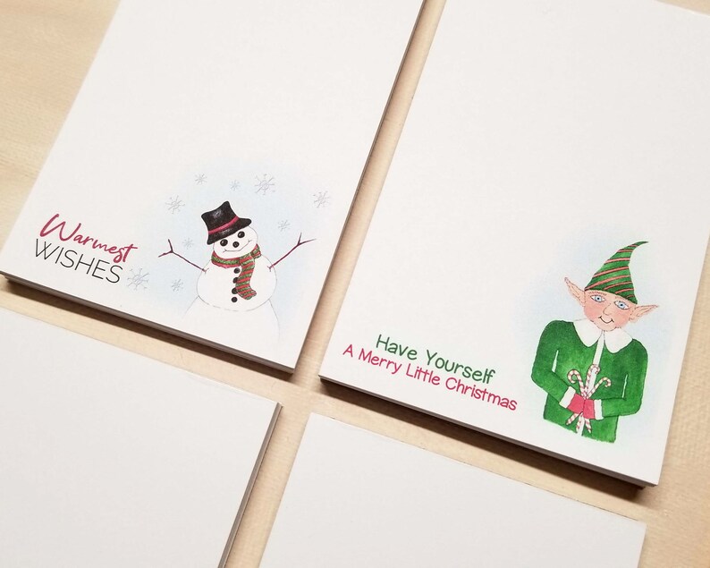 TINY Christmas Notepads Set of 4 Stocking Stuffers for Kids Etsy