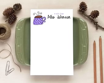 Coffee Mug Notepad - Gift for Coffee Lovers - Personalized Notepad