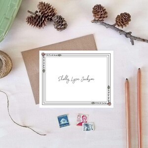 Printable Personalized Note Cards - Wildflowers Stationery - Floral Gifts for Her - Print at Home PDF
