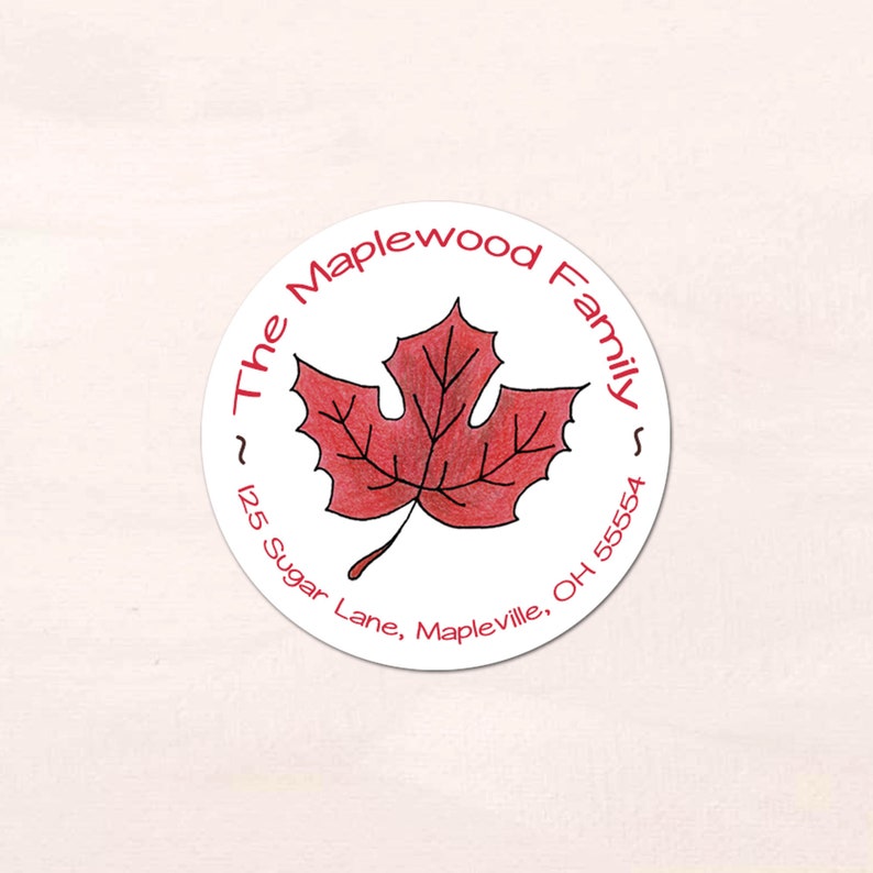 Personalized Fall Maple Leaf Address Labels 40 Personalized Fall Maple Leaf Address Labels