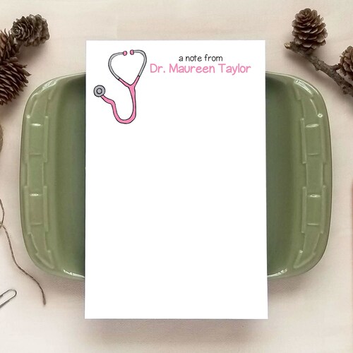 Stethoscope Notepad for Doctors or Nurses Personalized Etsy