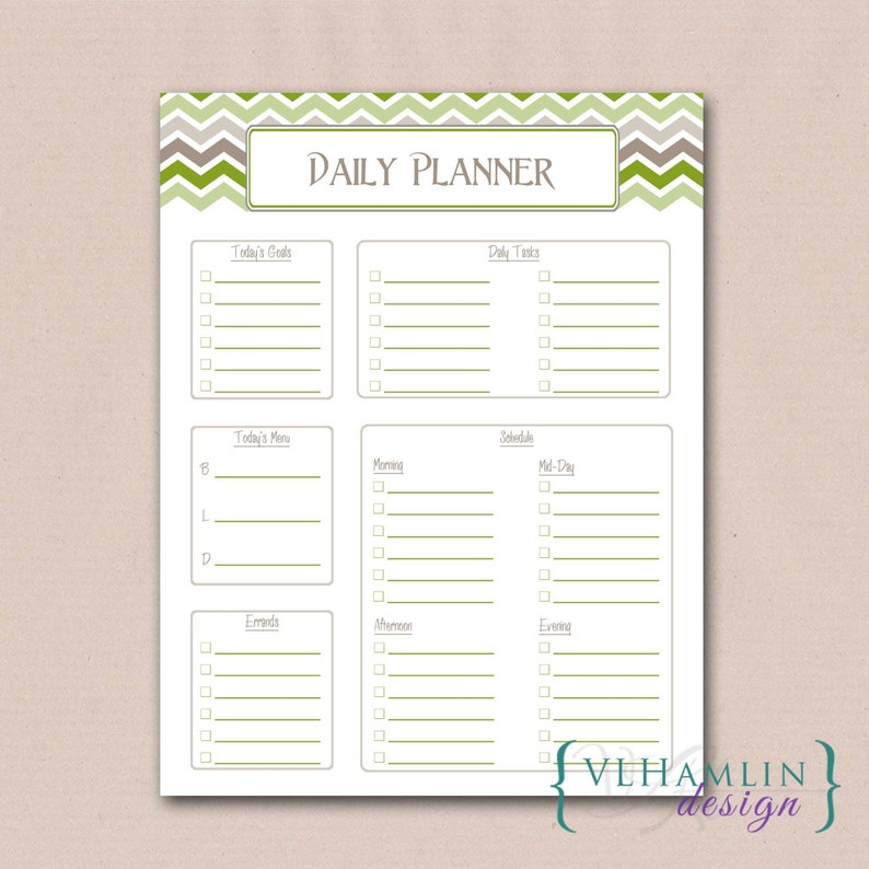 Printable Planner - Do it yourself Everyday Planner - Weekly Planner - Timetable Organizer - Fast Obtain Environmentally friendly Chevron graphic relating to Diy Daily Planner identified as Printable Planner - Do-it-yourself Day-to-day Planner - Weekly Planner - Routine Organizer - Immediate Down load Inexperienced Chevron