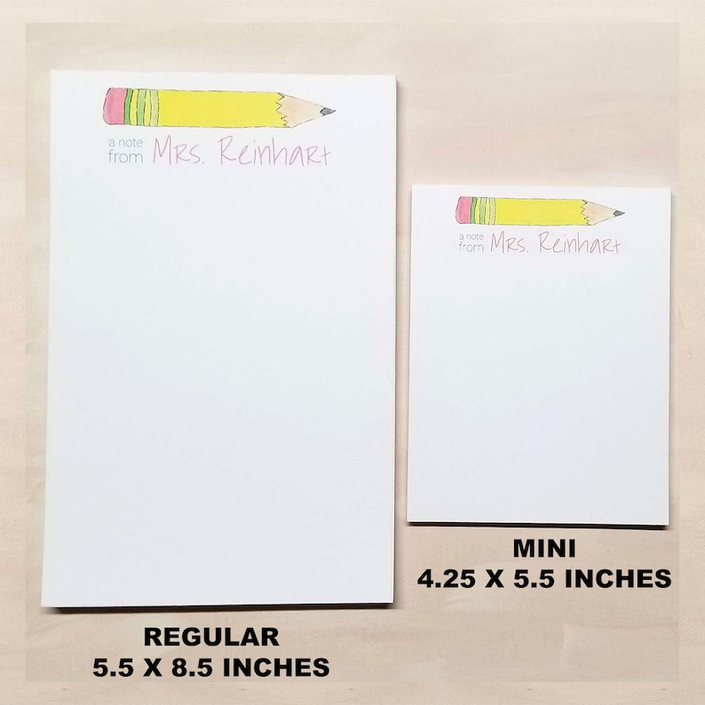 Bloc-notes crayons aquarelle Blocs-notes crayons personnalisés pour enseignants Cadeaux papeterie image 2